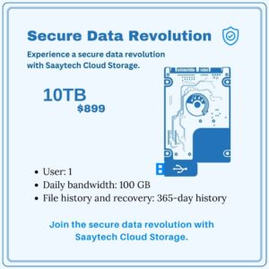 Saaytech Cloud Storage SCS 10 TB - Advanced Data Management